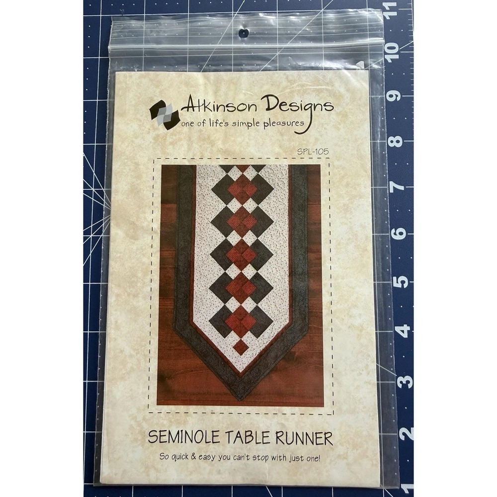 Seminole Table Runner Pattern by Atkinson Designs 18"x54"
